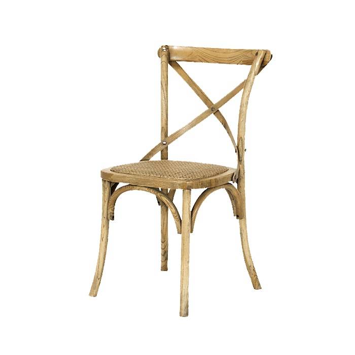Location chaise bois dos croisé bistrot à Lyon